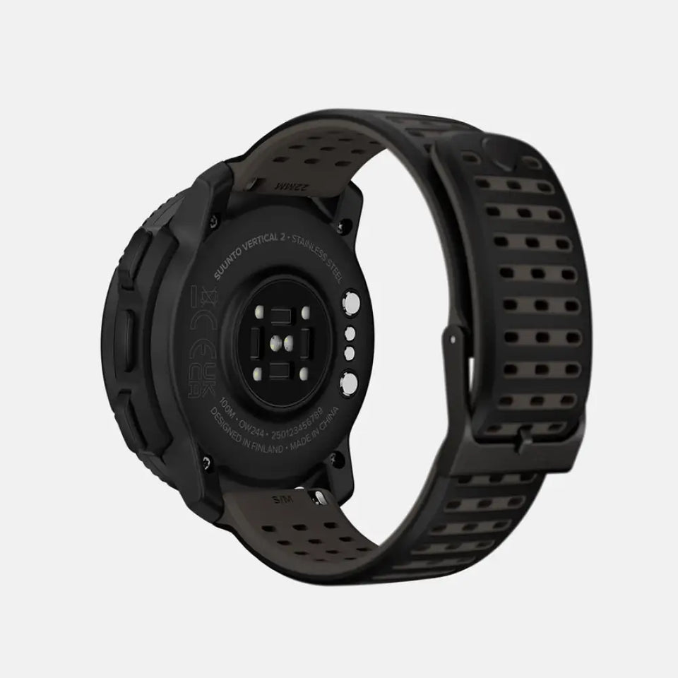 Suunto Vertical 2 49 mm GPS – Edelstahl Schwarz, Sportarmband, 100 m, für Android, iOS