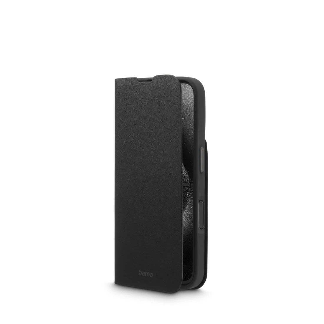 Hama Booklet-Hülle – für Apple iPhone 16 Pro Max – schwarz – Kunstleder – mit Kartenfach, Magnetverschluss