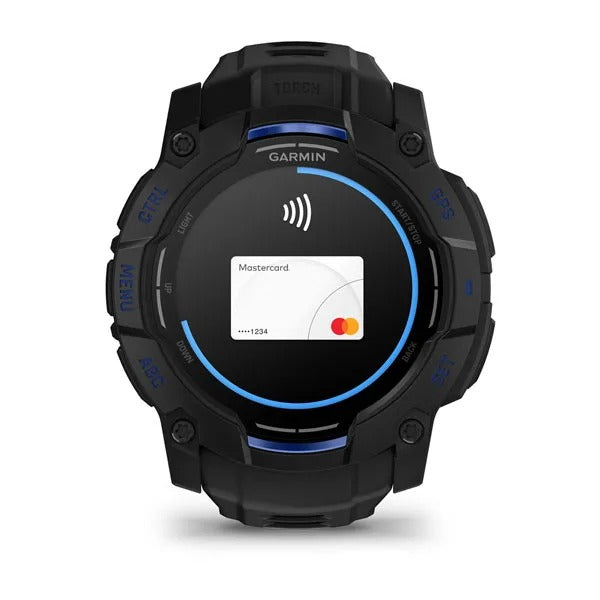 Garmin Instinct 3 50 mm GPS – Aluminium Schwarz, Sportarmband, 100 m, für iPhone