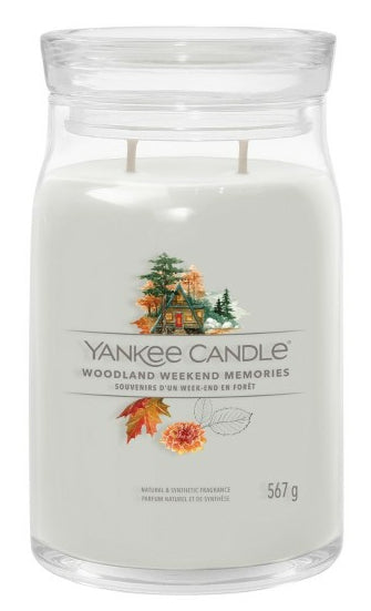 Yankee Candle Signature Woodland Weekend Memories – Duftkerze, Grosses Glas, 90 h