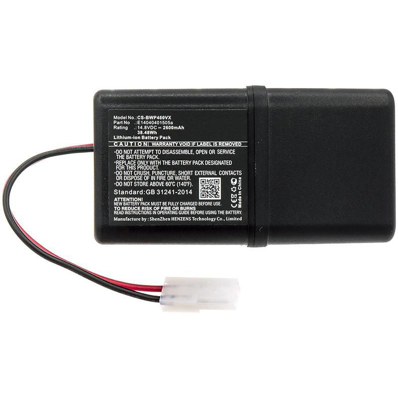 CoreParts Ersatzakku Li-Ion, 2600 mAh, 14,8 V – für Bobsweep Vacuum Bob PetHair, Junior – 1 Stk.