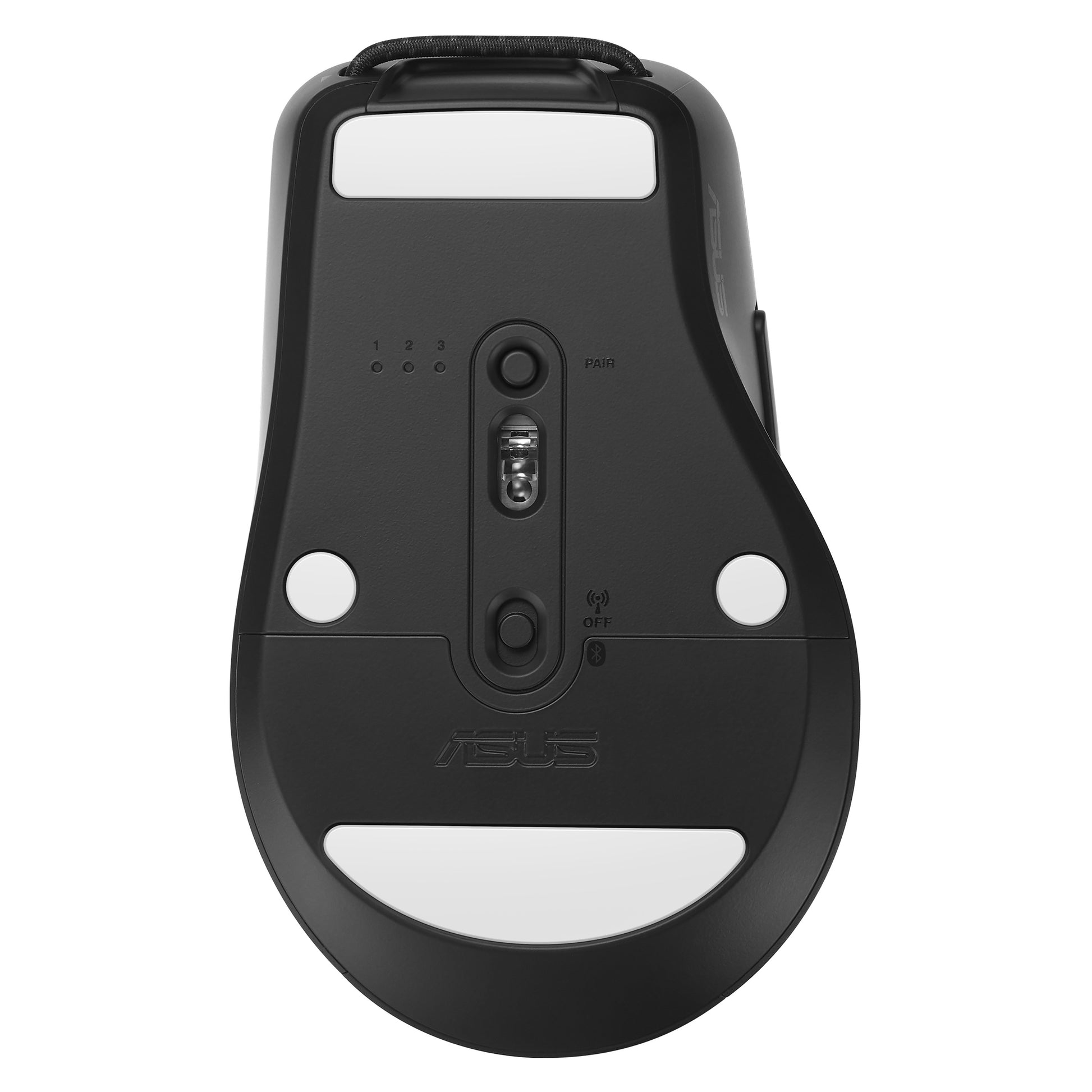 ASUS MD200 – Maus – Kabellos (Bluetooth/2,4 GHz), 4200 DPI, beidhändig, Schwarz