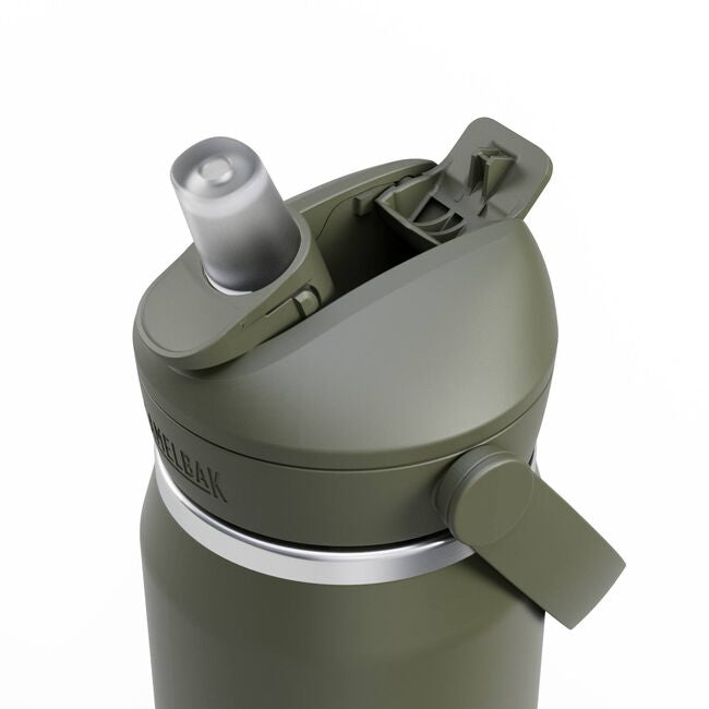 CamelBak Thrive Isolierflasche 750 ml – doppelwandig, Edelstahl, mit Strohhalm, Moos