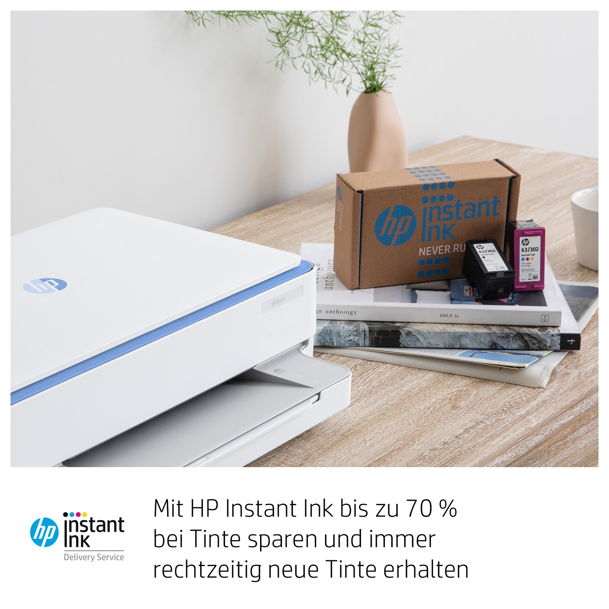 HP ENVY 6010 – Farbtintenstrahl-Multifunktionsdrucker, A4, 3-in-1, Duplex, WLAN, AirPrint, Mopria