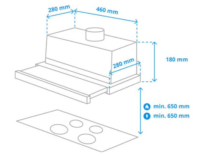 Samsung Dunstabzugshaube NK24M1030IS/UR – 60 cm, 392 m³/h, 3 Stufen – Edelstahl