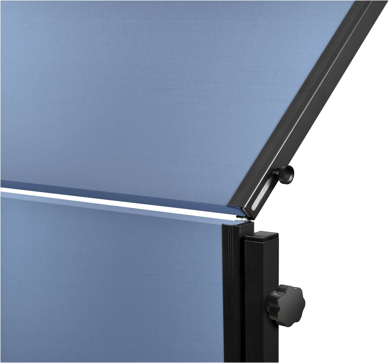 Legamaster Moderationswand – Filz, mit Rollen, doppelseitig – 120 × 150 cm – Blau, Alurahmen