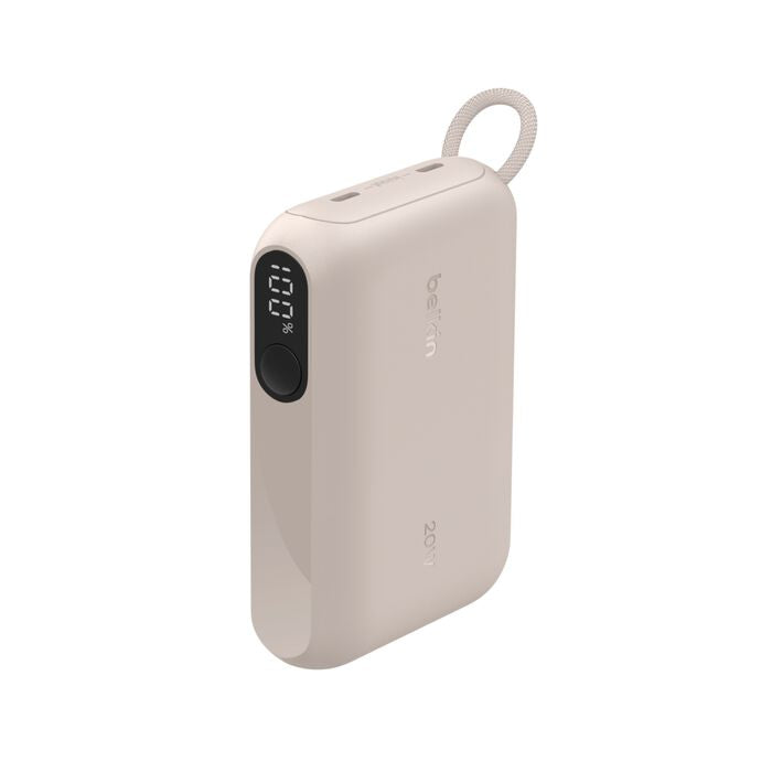 Belkin Powerbank 10000 mAh, PD 20 W, mit Display, Sand