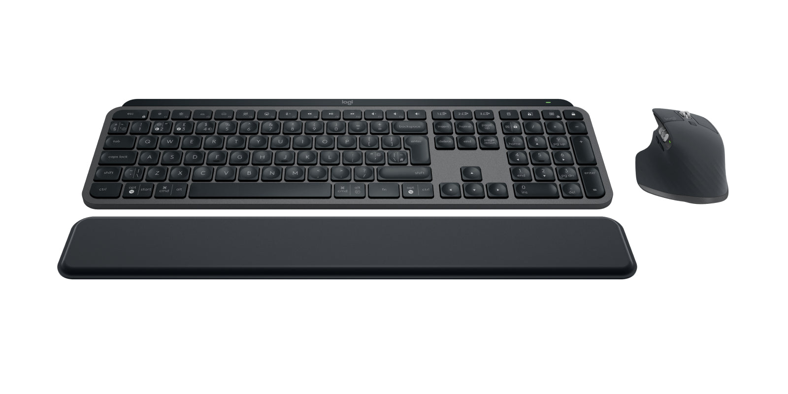 Logitech MX Keys S Combo – Tastatur, kabellos (Bluetooth), UK-Layout (EN), Grau