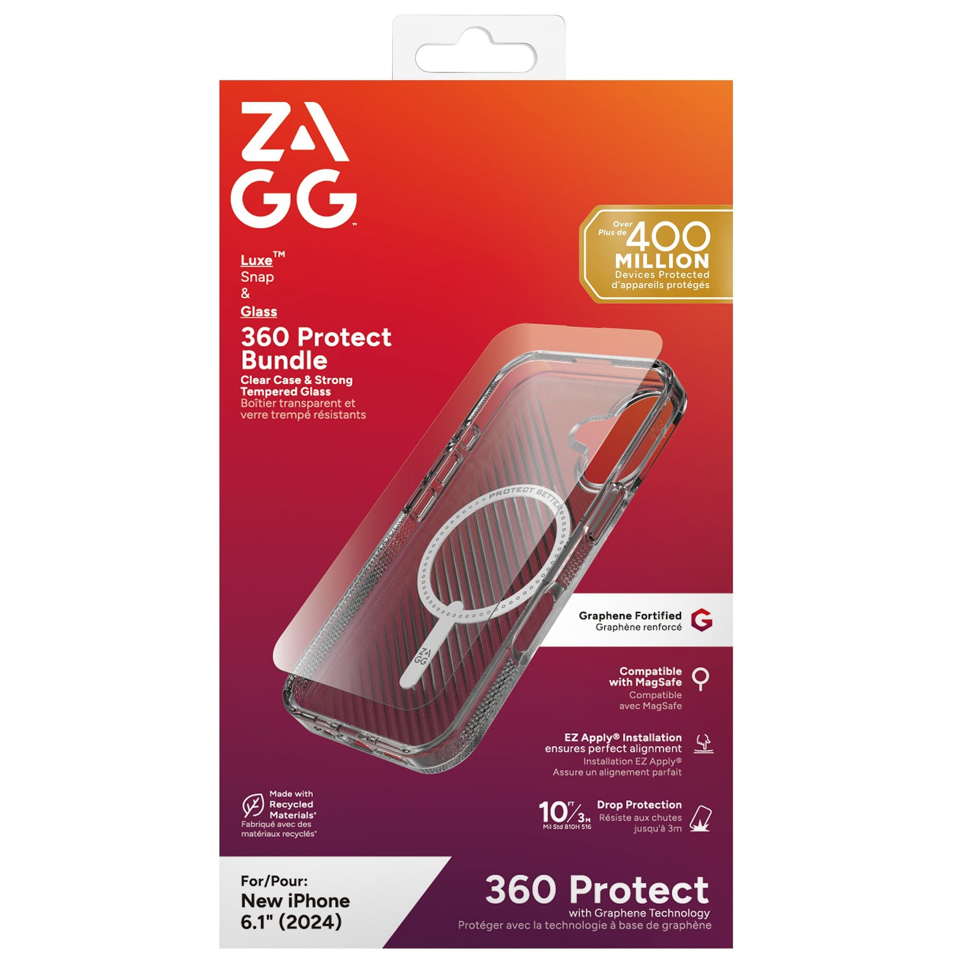 ZAGG Backcover Luxe – für Apple iPhone 16 – transparent