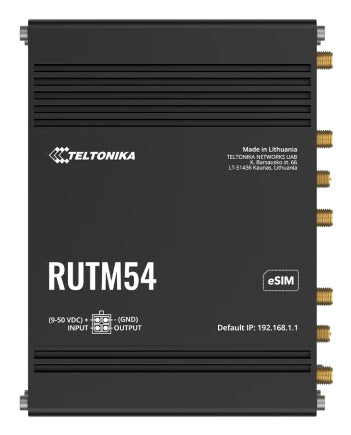 Teltonika RUTM54 WLAN-Router – 5G, Dual-SIM, Wi-Fi 5 (802.11ac), Dual-Band (2,4/5 GHz), 5× 1G