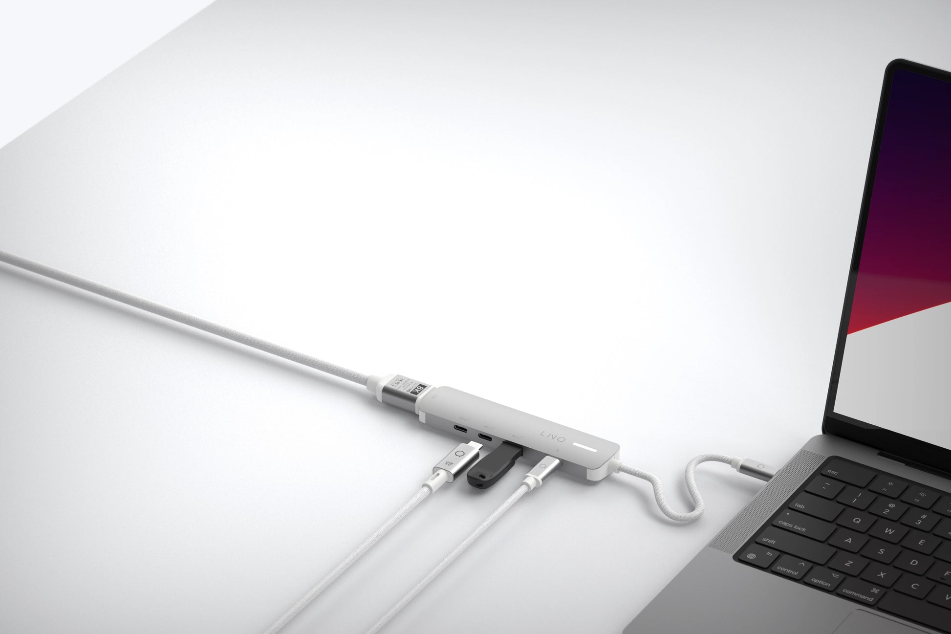 LINQ ProConnect Multiport-Adapter – USB-C, 1× HDMI, 1× USB-A, 3× USB-C, 140 W PD, 2.5GbE