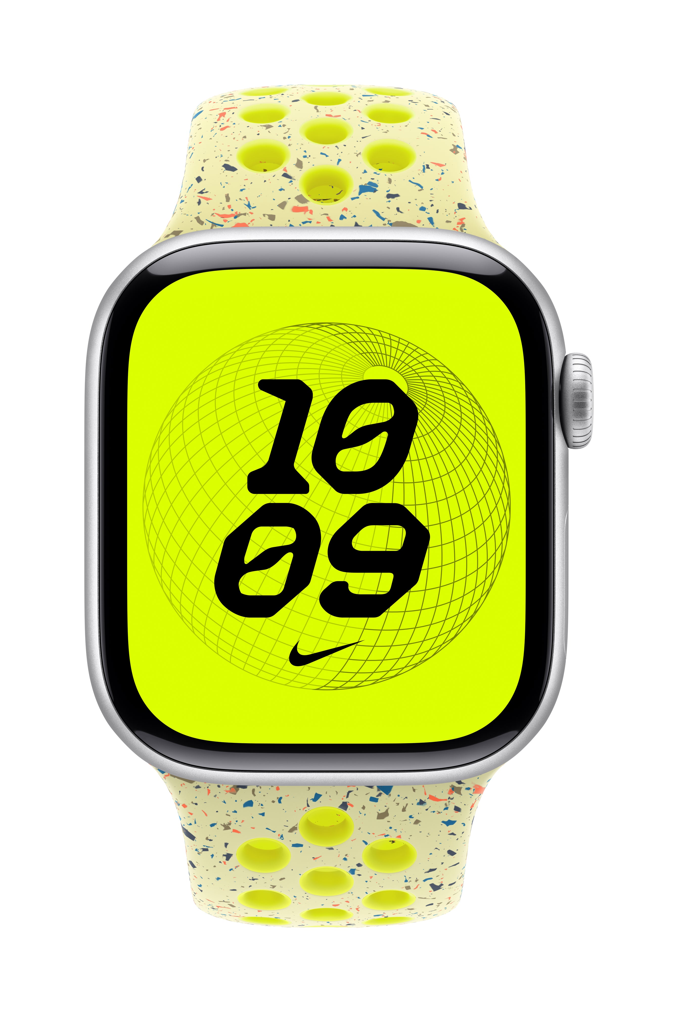 Apple Nike Sport Band – Armband – für Apple Watch 42 mm, Volt Splash (Grün), S/M, Polymer