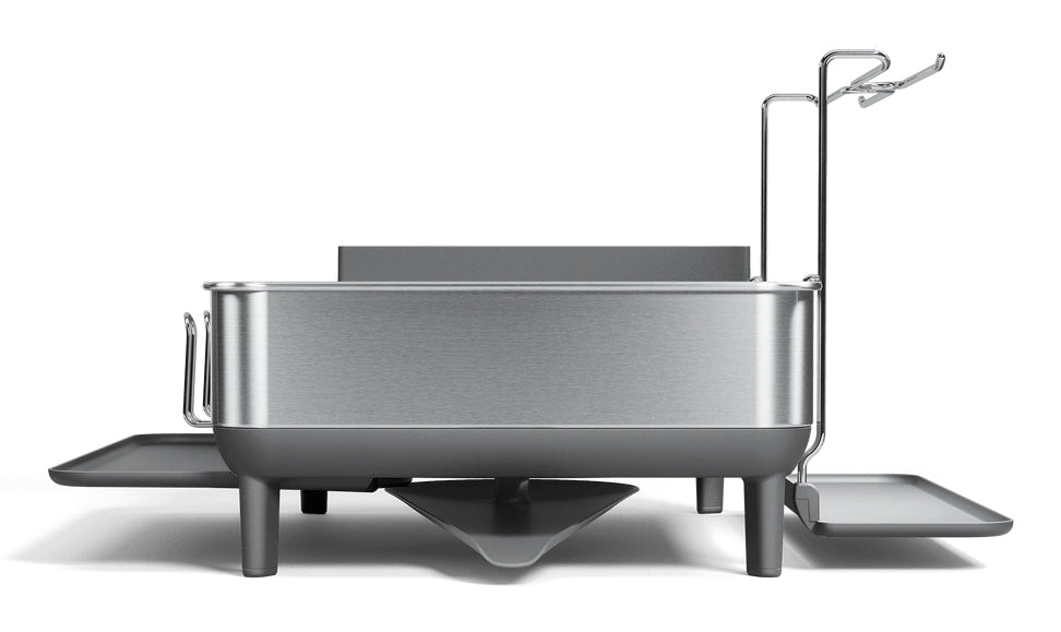 simplehuman Abtropfgestell, 51,4 × 56,6 × 29,2 cm, Edelstahl, Silber