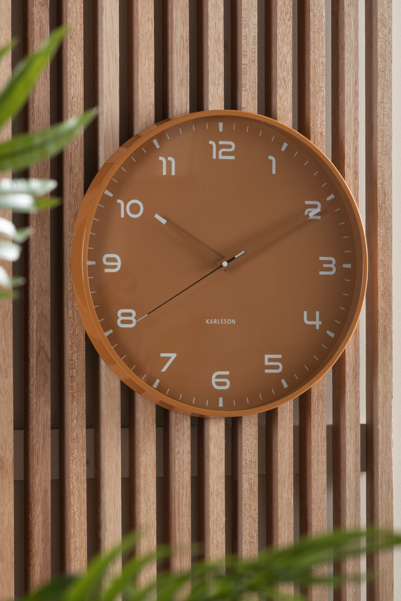 Karlsson Wanduhr Orgullo, Gelb, Aluminium