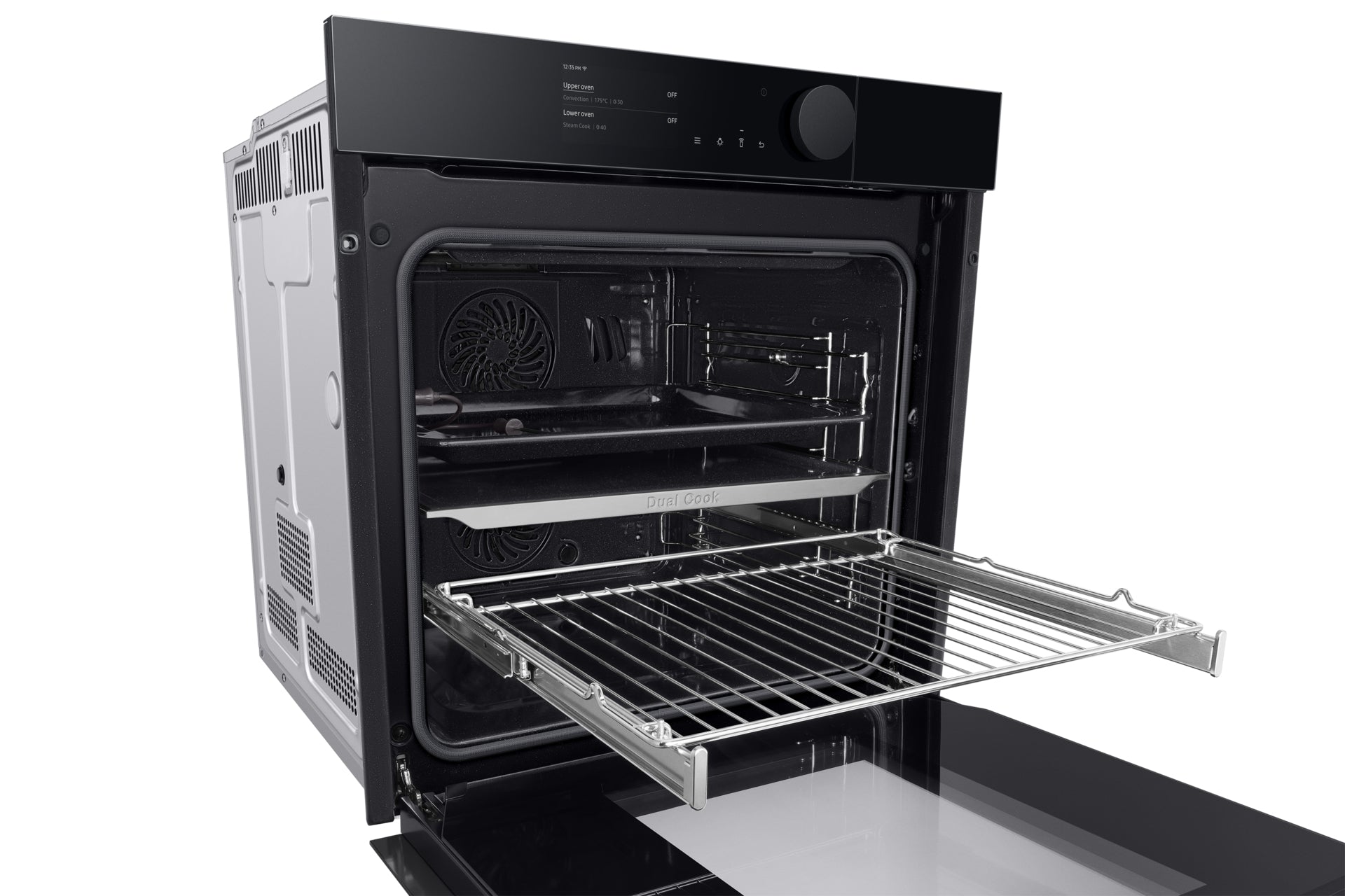 Samsung Einbau-Ofen NV8000 – 75 l, Dual Cook Steam & Pyrolyse – Onyx Schwarz
