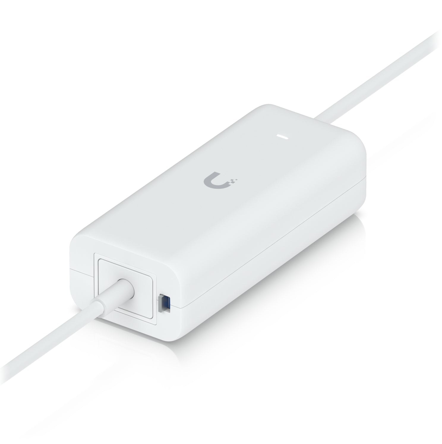 Ubiquiti PoE-Injektor 30 W – 10 Gigabit Ethernet, RJ-45×1, USB-C×1 – 48 V PoE – Wandmontage – Weiss