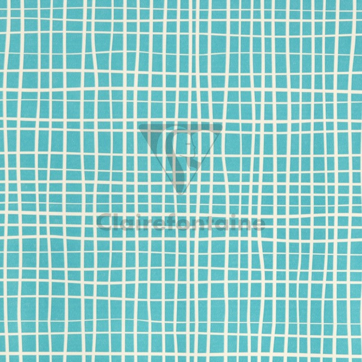 Clairefontaine Geschenkpapier Tiny Rolls Linien Grün, Beschichtet – 35 cm × 5 m – 80 g/m² – 1 Stk.