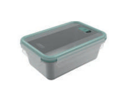 Rotho Vorratsdose 1,5 l, 22,5 × 15,1 × 8,7 cm, Edelstahl/Kunststoff, Silber