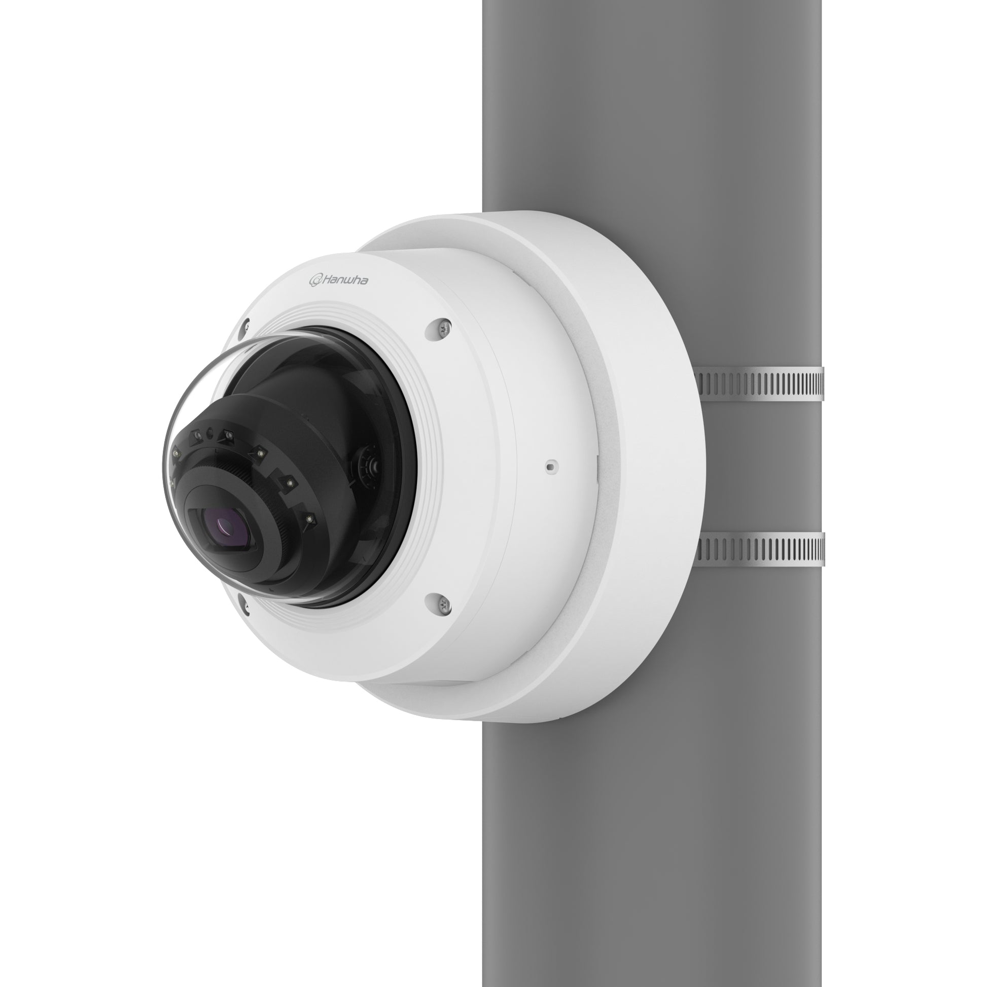 Hanwha SBD-180PMW Masthalterung – Mastmontage, vandalismussicher, für PNV-A6081R, PND-A6081RV, C6083RV und andere