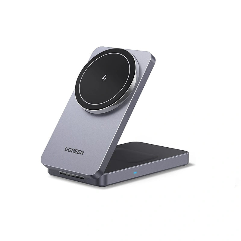 Ugreen W528 Kabelloses Ladegerät 20 W – Magnetisch – für iPhone und AirPods – Grau