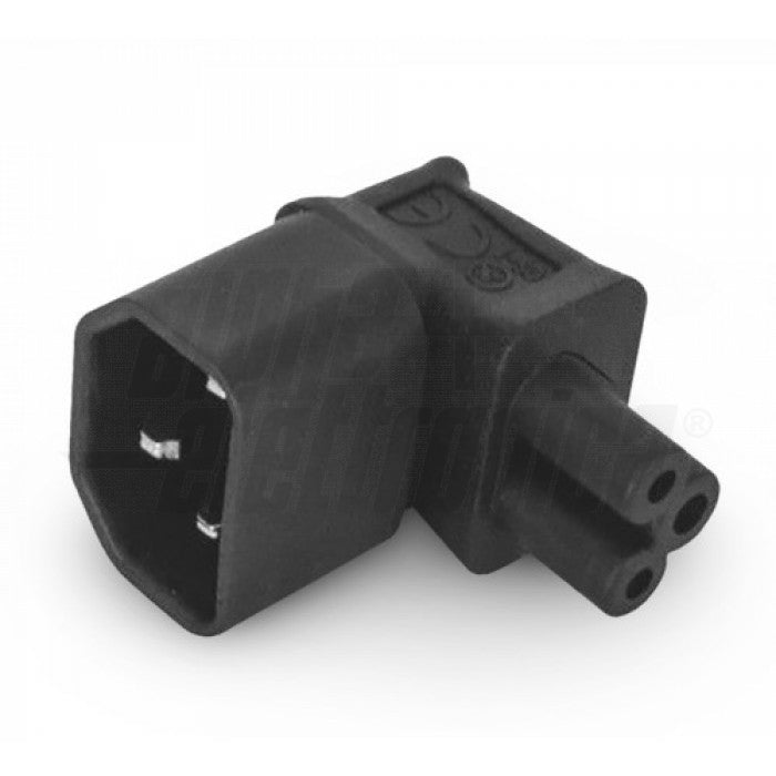 Alpha Elettronica Adapterkabel, C5–C14, abgewinkelt 90° – schwarz