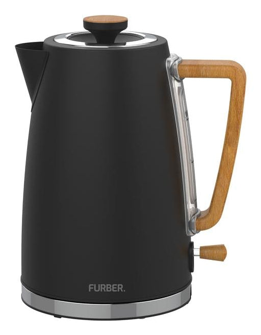 Furber. Furber Chaplin Wasserkocher – 1,7 l, Edelstahl, Schwarz matt, F01091