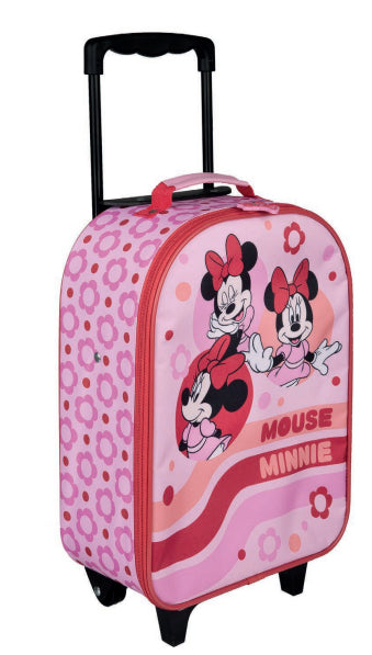 Undercover MIUZ8124 – Kindertrolley Weichschale, 13 l, 2 Rollen, Motiv Minnie Mouse, Rot, 27 × 28 × 13,5 cm