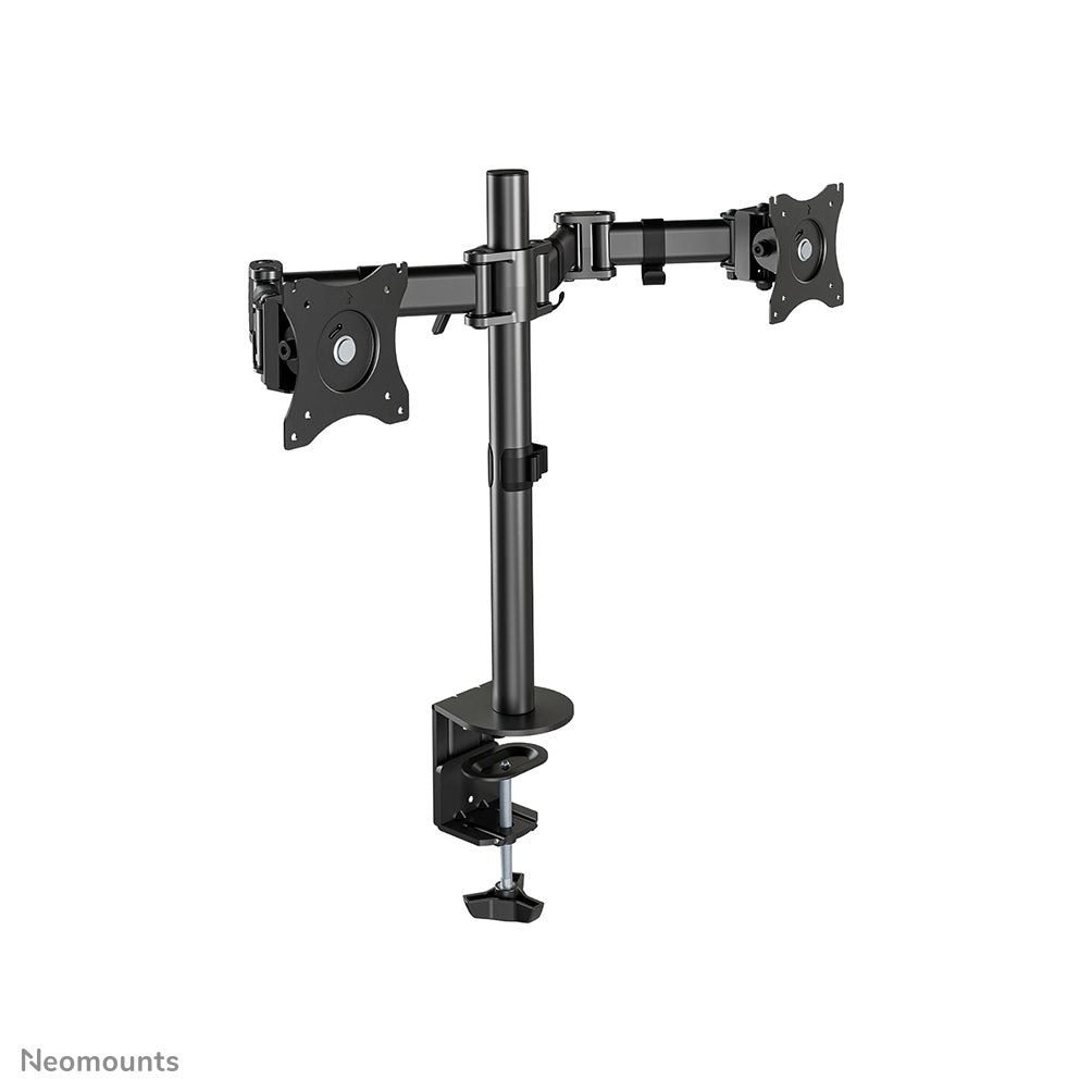 Neomounts NM-D135DBLACK – Monitorarm, Dual, Tischklemme – bis 27", VESA 75 × 75/100 × 100 mm, 8 kg