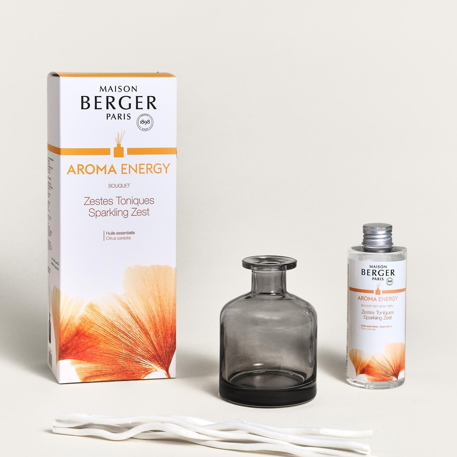 Maison Berger Paris Aroma Energy – Zestes Toniques – Duftstäbchen, 180 ml