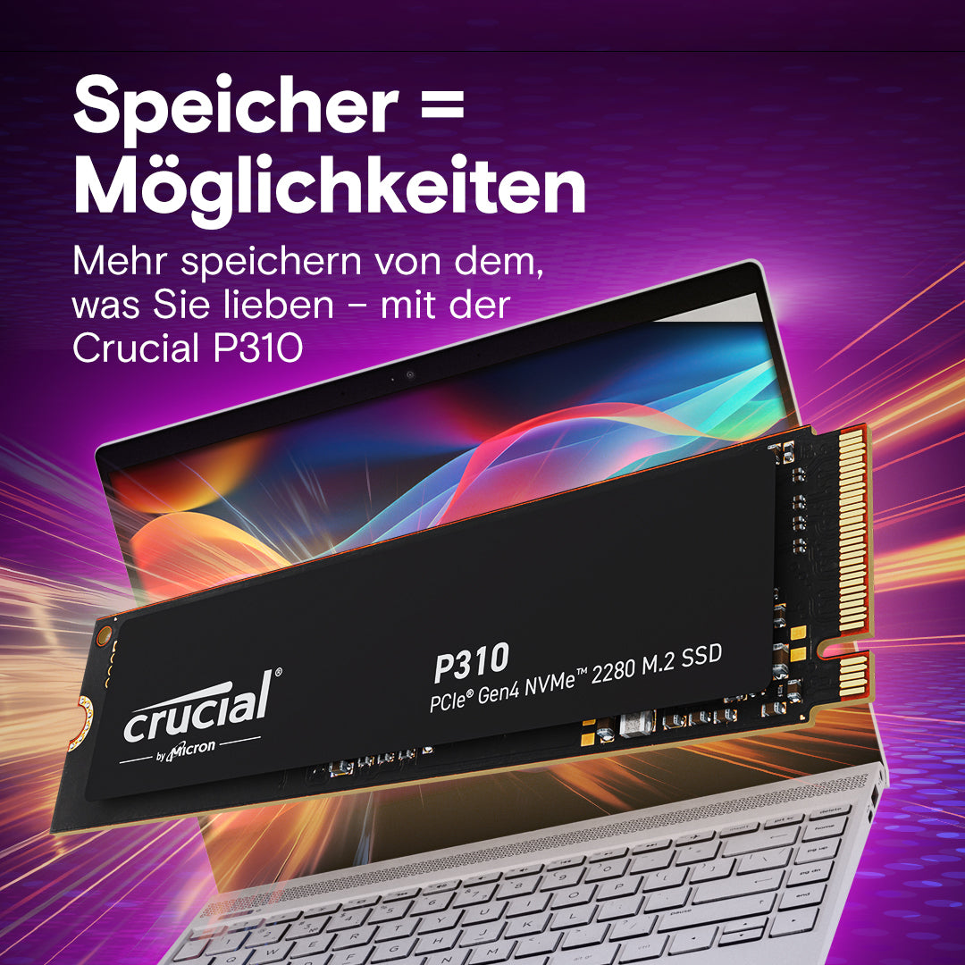 Crucial P310 4 TB – M.2 NVMe (PCIe 4.0 x4), 7'100/6'000 MB/s