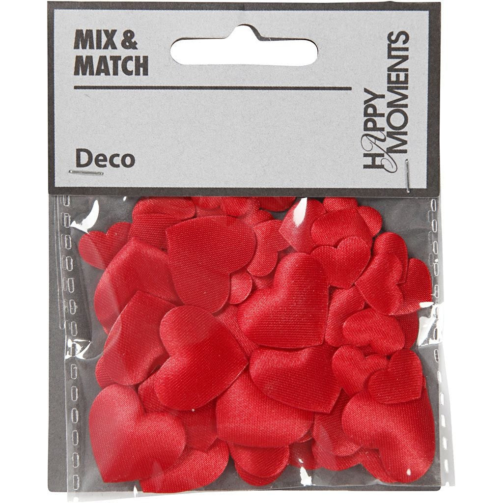 Creativ Company Konfetti Herzen – Rot – 20 mm × 2 mm – Satin – 70 Stk