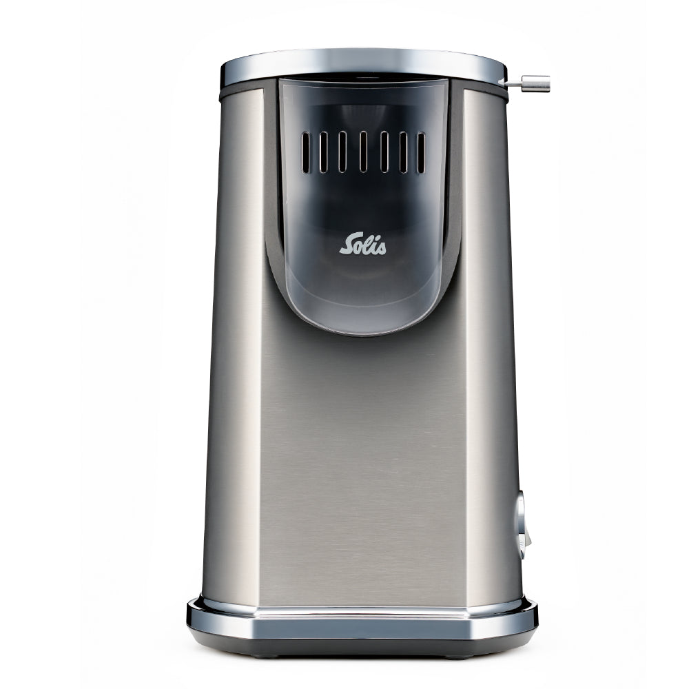 Solis Popcornmaschine Pop & Fun – 80 g, Heissluft, 1 200 W – Silber/Edelstahl