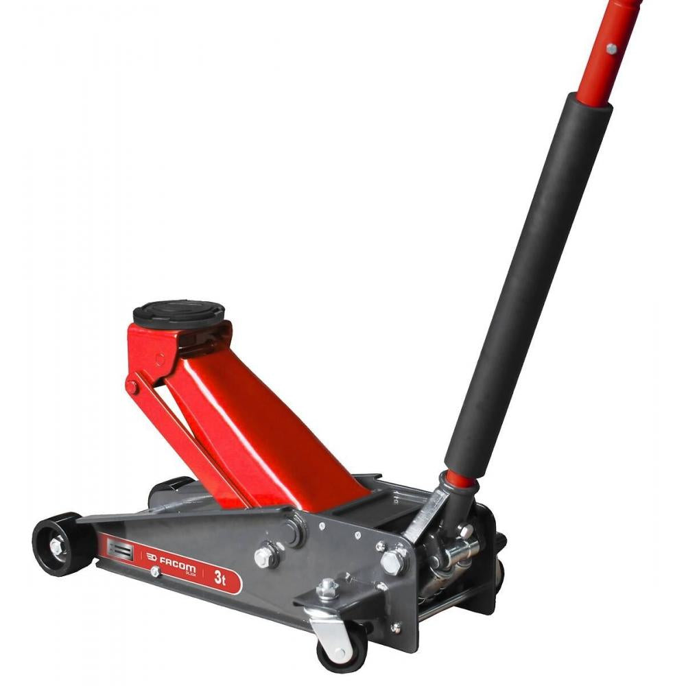 Facom Wagenheber DL.32APB – 3000 kg Traglast, Hubhöhe 13,3–46,5 cm, 4 Räder, Rot