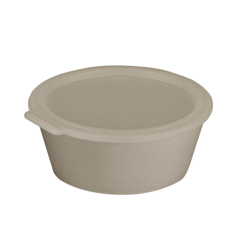 Koziol Salatschüssel – 1,3 l, Kunststoff (biozirkulär), Beige, mit Deckel, spülmaschinenfest