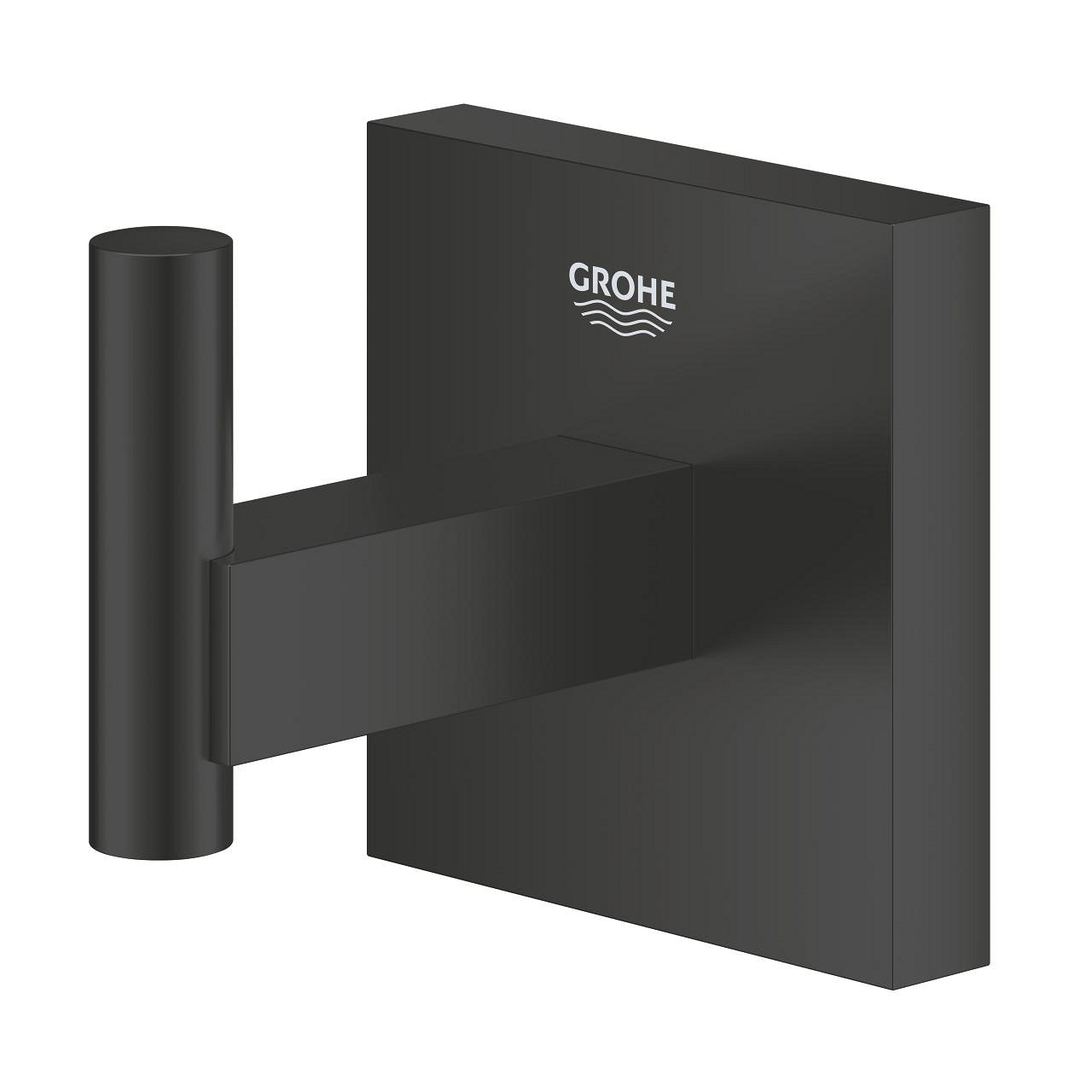 GROHE Haken Start Cube – 5,4×5,4×5,4 cm, Metall, 5 kg, zum Schrauben, Schwarz