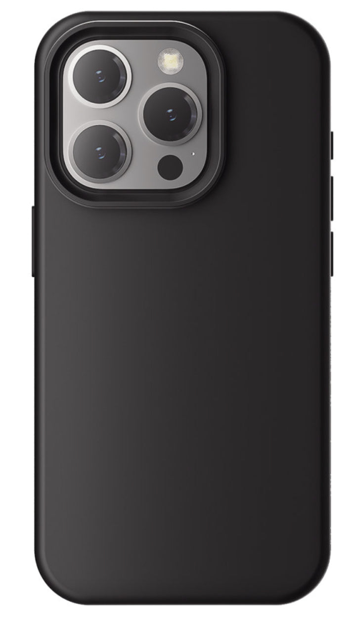 4smarts Backcover – für Apple iPhone 16 Pro – MagSafe, Mikrofaser + Silikon, schwarz