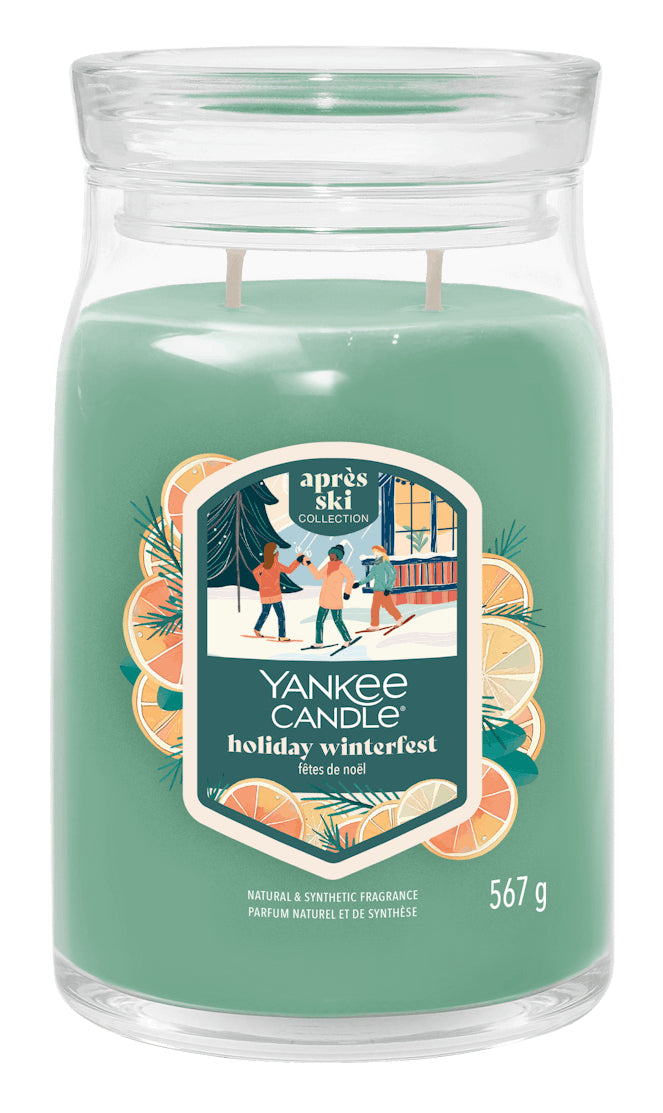 Yankee Candle Duftkerze Holiday Winterfest, Tanne, Ø 9,9 cm, H 15 cm