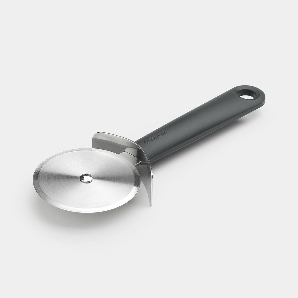 Brabantia Pizzaschneider 6,7 × 2,5 × 19 cm, Edelstahl/Polypropylen (PP), Dunkelgrau