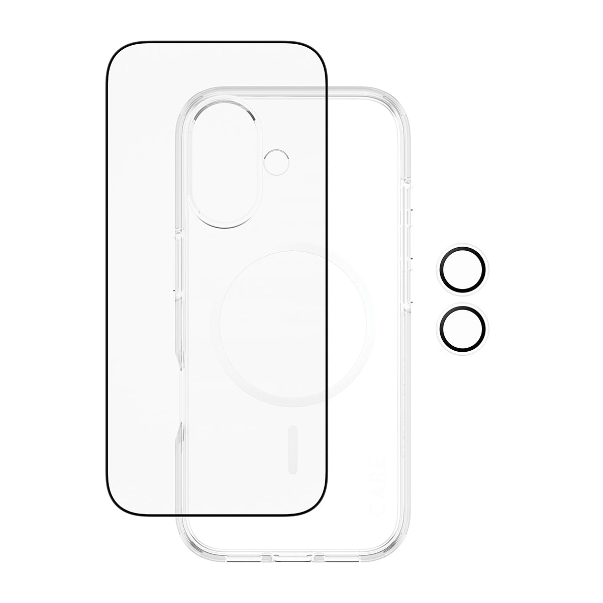 PanzerGlass Schutz-Set 3-in-1 – für Apple iPhone 17, kratzresistent, stossfest, Hartglas, Folie, transparent