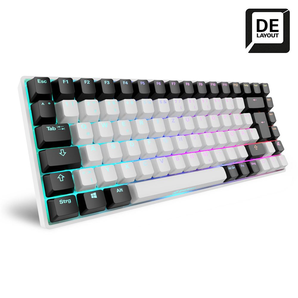 Sharkoon SKILLER SGK50 S3 – Gaming-Tastatur 75% – Mechanisch – Kabelgebunden (USB-C) – QWERTZ (DE) – RGB