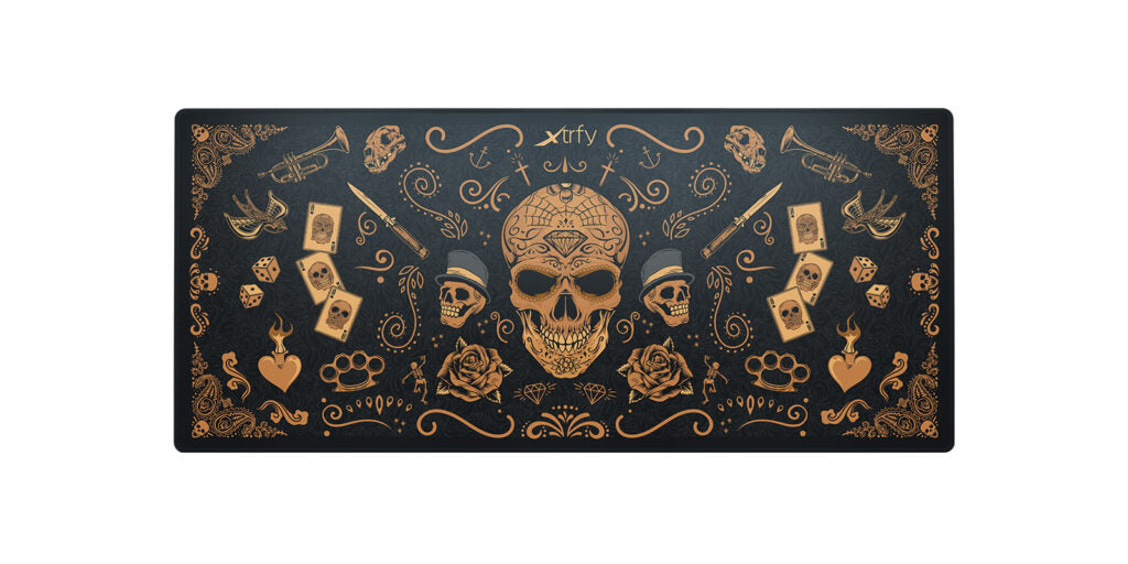 CHERRY XTRFY GP5 CALAVERA XL – Gaming-Mauspad – 920 × 400 mm, Tuch & Gummi, Mehrfarbig
