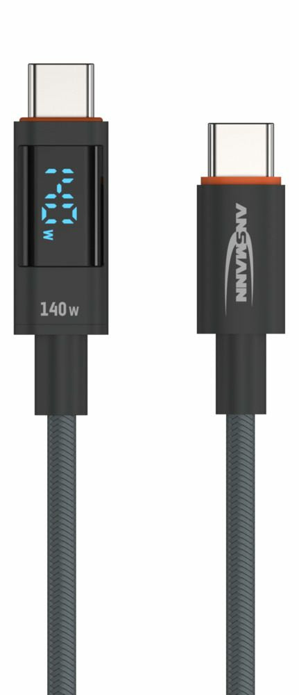 Ansmann USB-Kabel, USB-C zu USB-C, 1,2 m, Lade-/Datenkabel