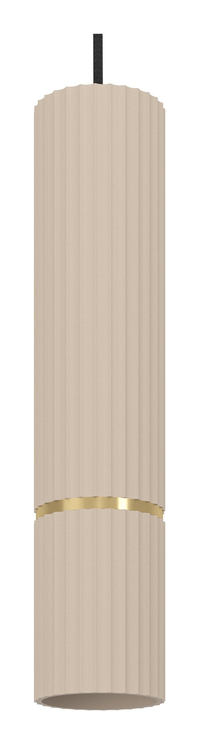 EGLO Pendelleuchte CAMINIA – Ø 11 × 110 cm, 345 lm, 4,7 W, 3000 K, beige, inkl. GU10