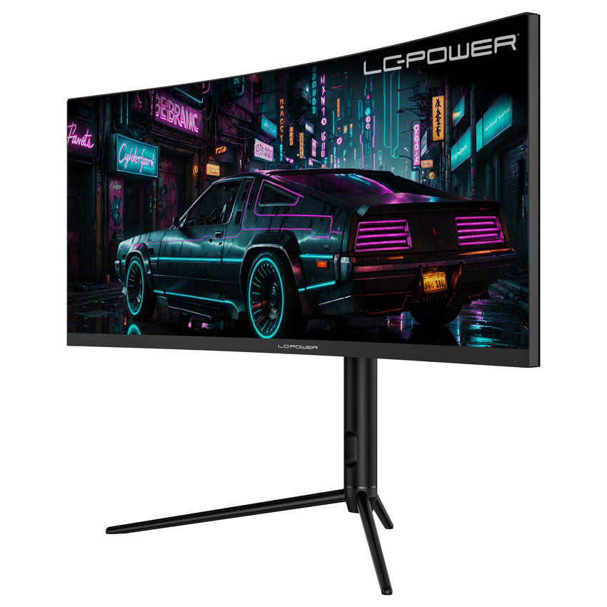 LC-Power LC-M30UWFC – Monitor, 29,5", VA, 200 Hz, 250 cd/m², Gebogen, FreeSync, VESA 100 × 100, Schwarz