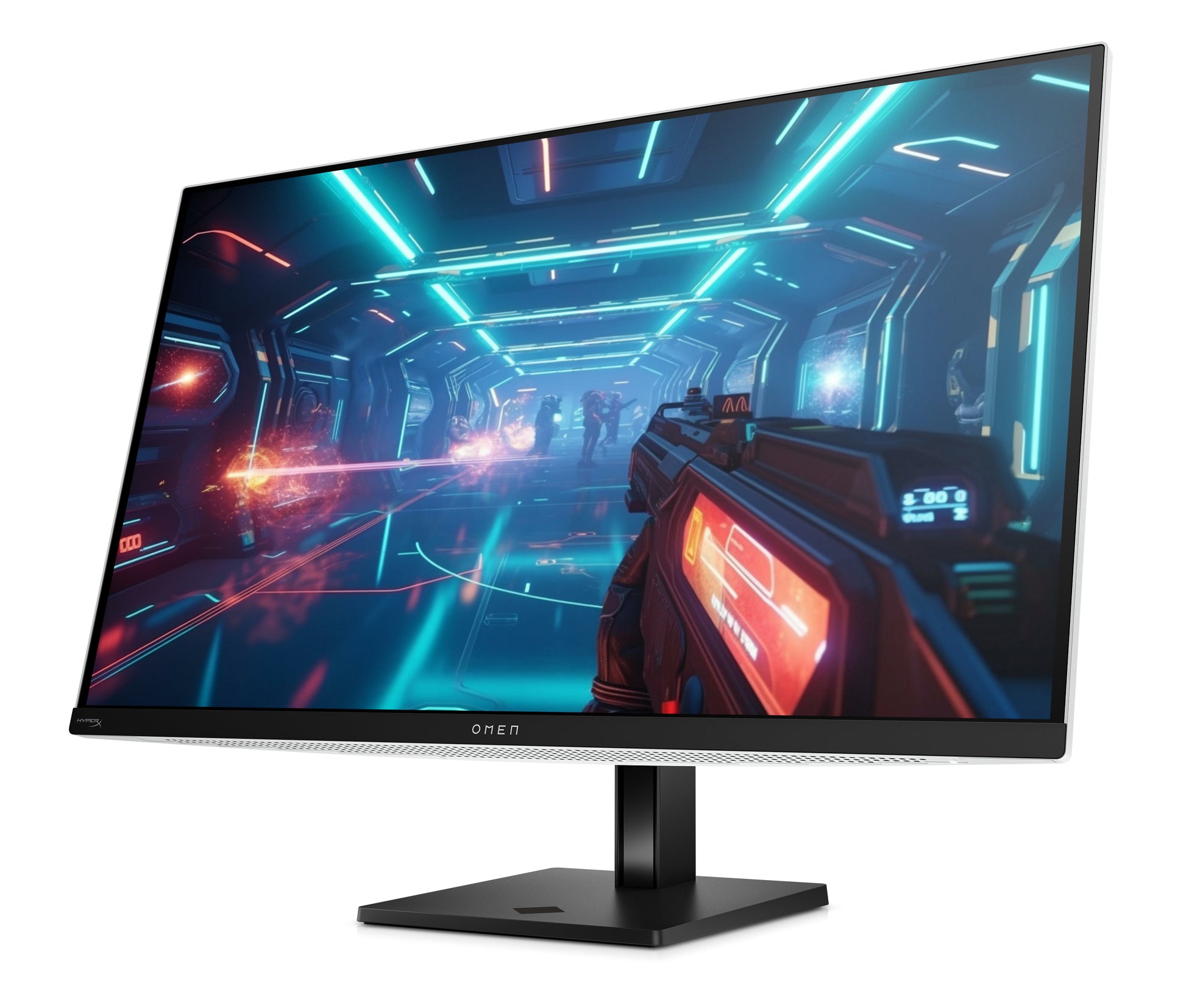 HP OMEN Transcend 32 – Monitor, 31,5", OLED, 240 Hz, 250 cd/m², KVM, USB-C, VESA 100 × 100, Weiss