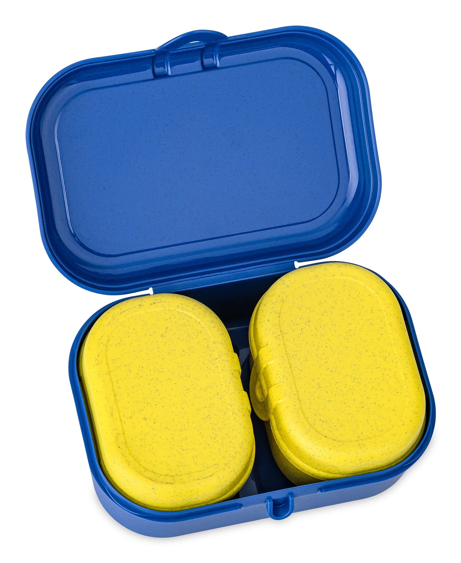 Koziol – Lunchbox 15,1 × 10,8 × 6 cm, Biokunststoff, Mehrfarbig, 3er-Set
