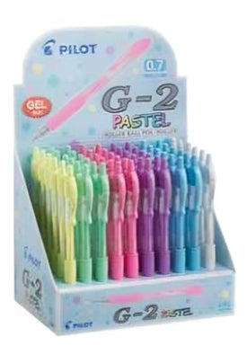 Pilot G2 Pastell Gelschreiber 60er Display – 6 Farben, 0,7 mm, Druck