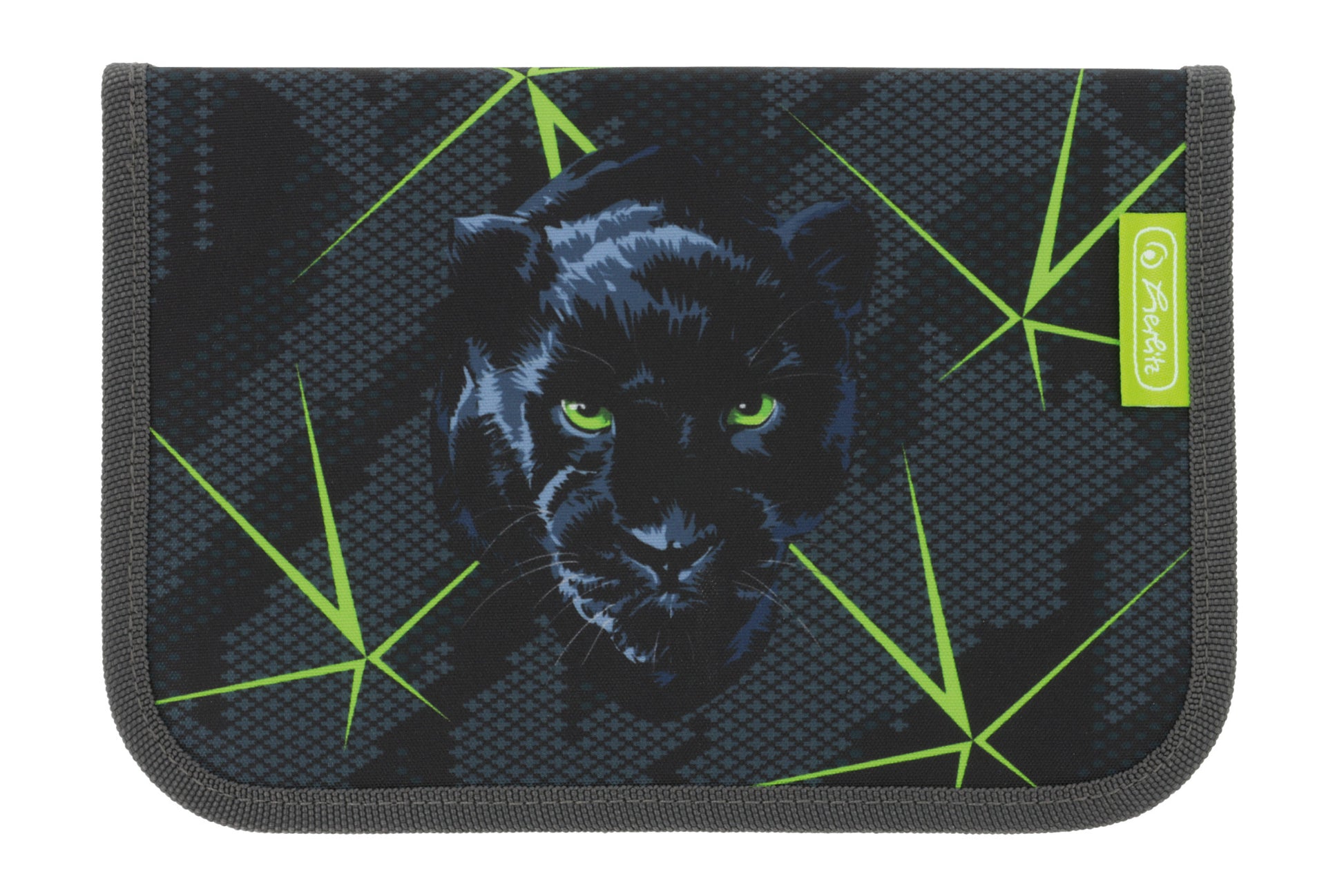 Herlitz Wild Life – Schüleretui, gefüllt (31-teilig), grün, Polyester, 20,5 × 3,8 × 14 cm