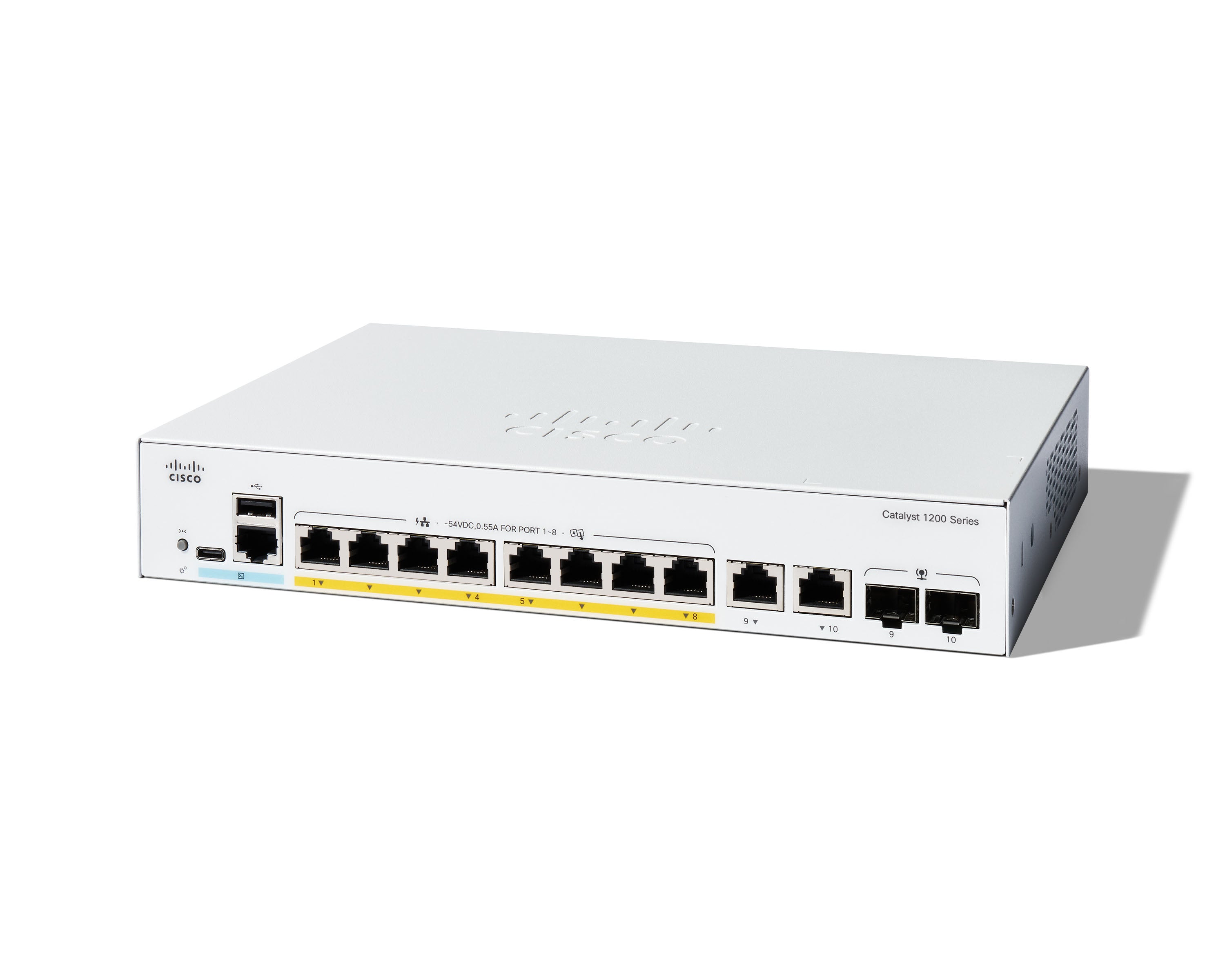 Cisco C1200-8P-E-2G – Managed Switch – 8×GbE, 2×SFP, L2/L3