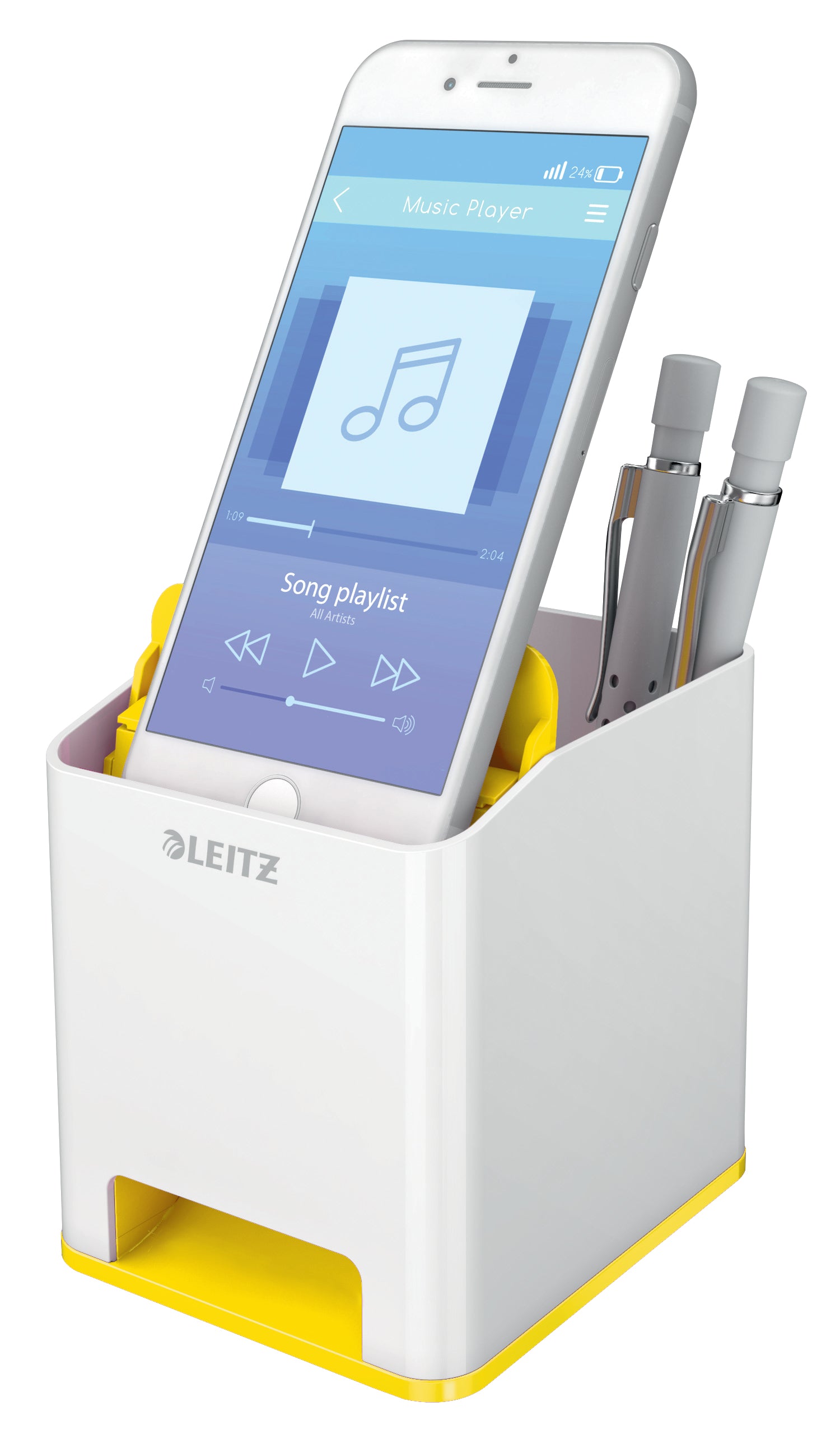 Leitz Stiftschlaufe – Polystyrol, weiss, gelb